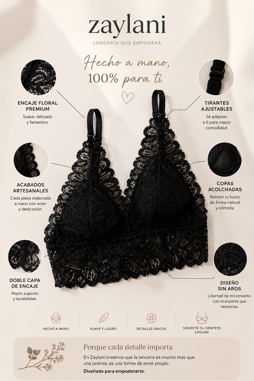 ZAYLANI™ Sculpt Lace Bralette